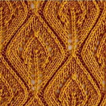 Вязание узора листья спицами – подборка из 50-и схем
